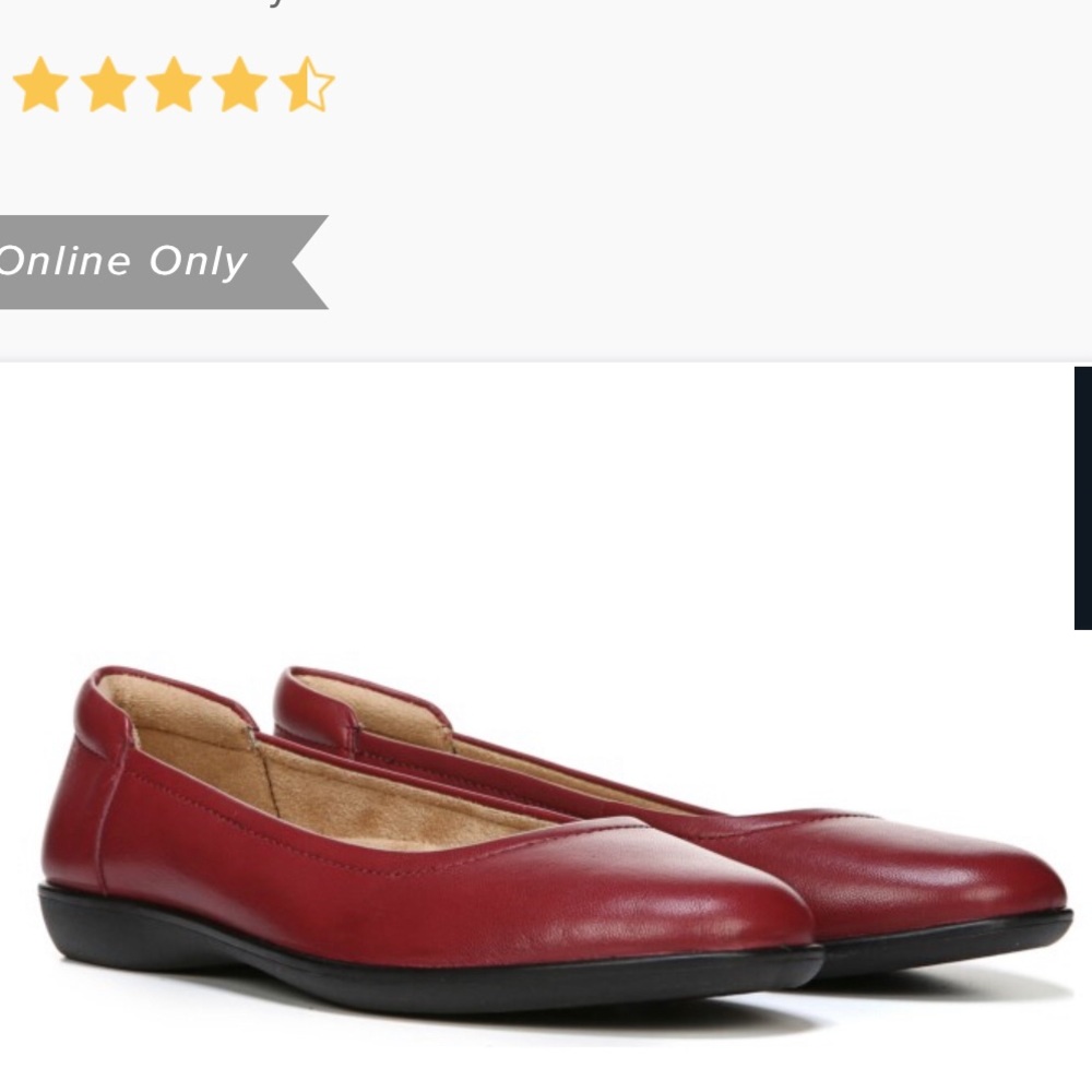 Red ballet flats by Naturalizer